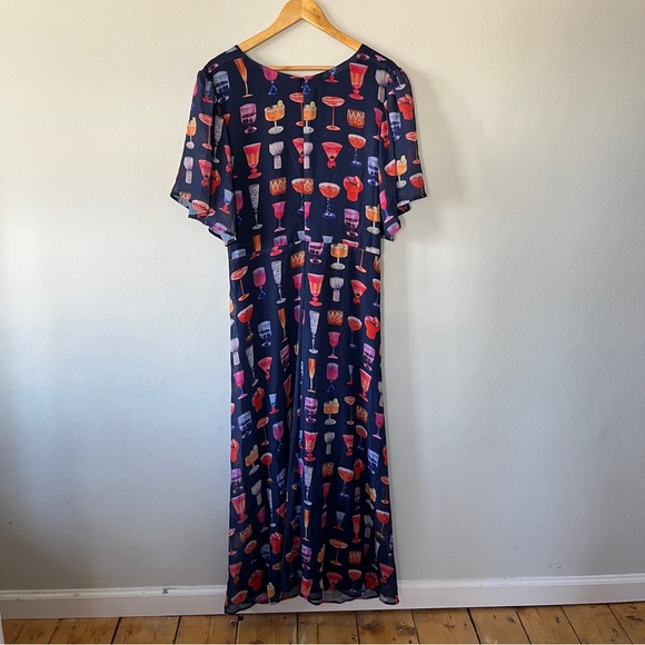 Lisa Says Gah Colorful Cocktail Print Maxi Dress - Picture 8 of 12